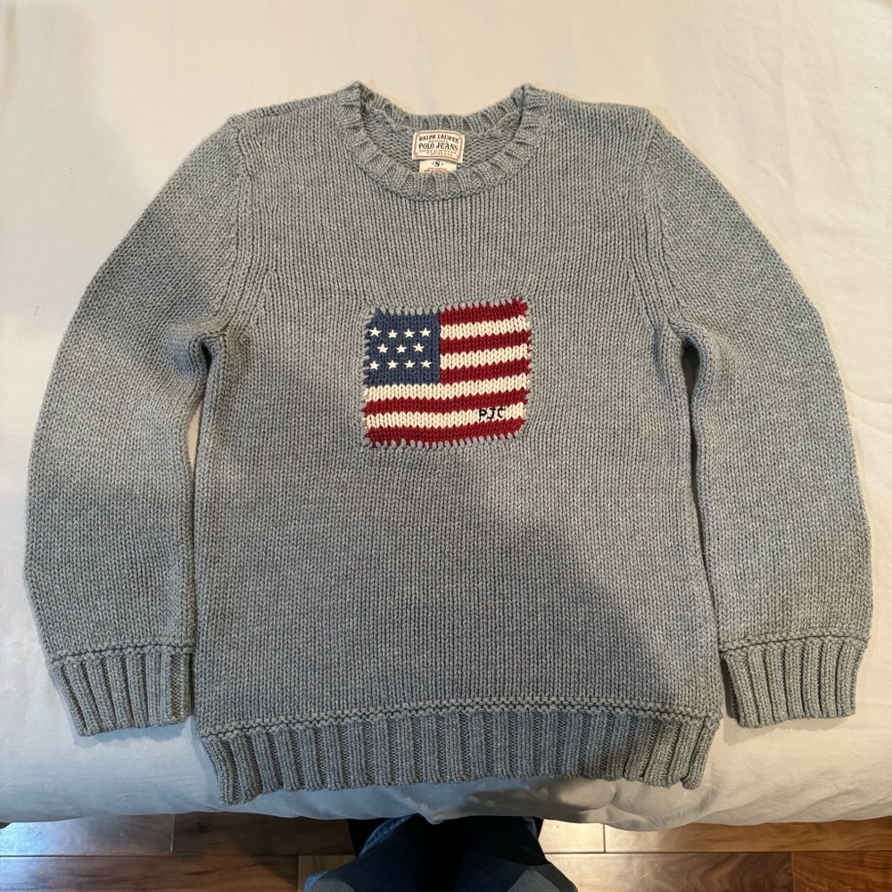 Vintage Ralph Lauren American Flag Sweater